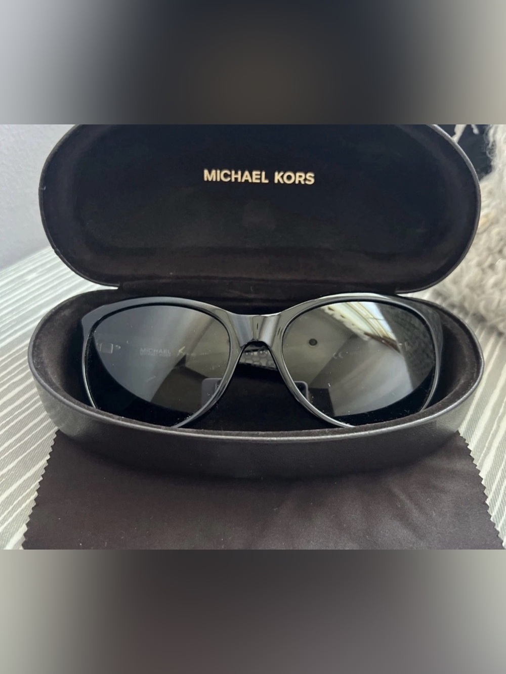 Michael Kors Vivian Black Prescription Eye Women’s Sunglasses w/ Case & Cloth